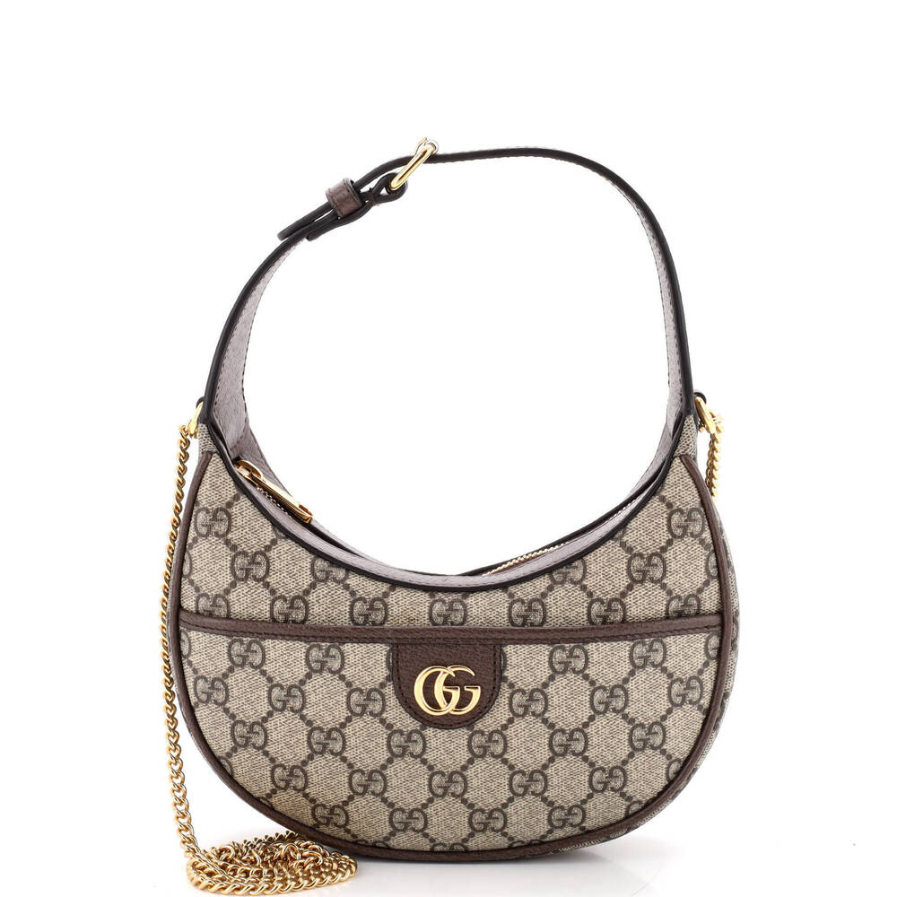 Gucci Super Mini Ophidia Hobo GG Coated Canvas